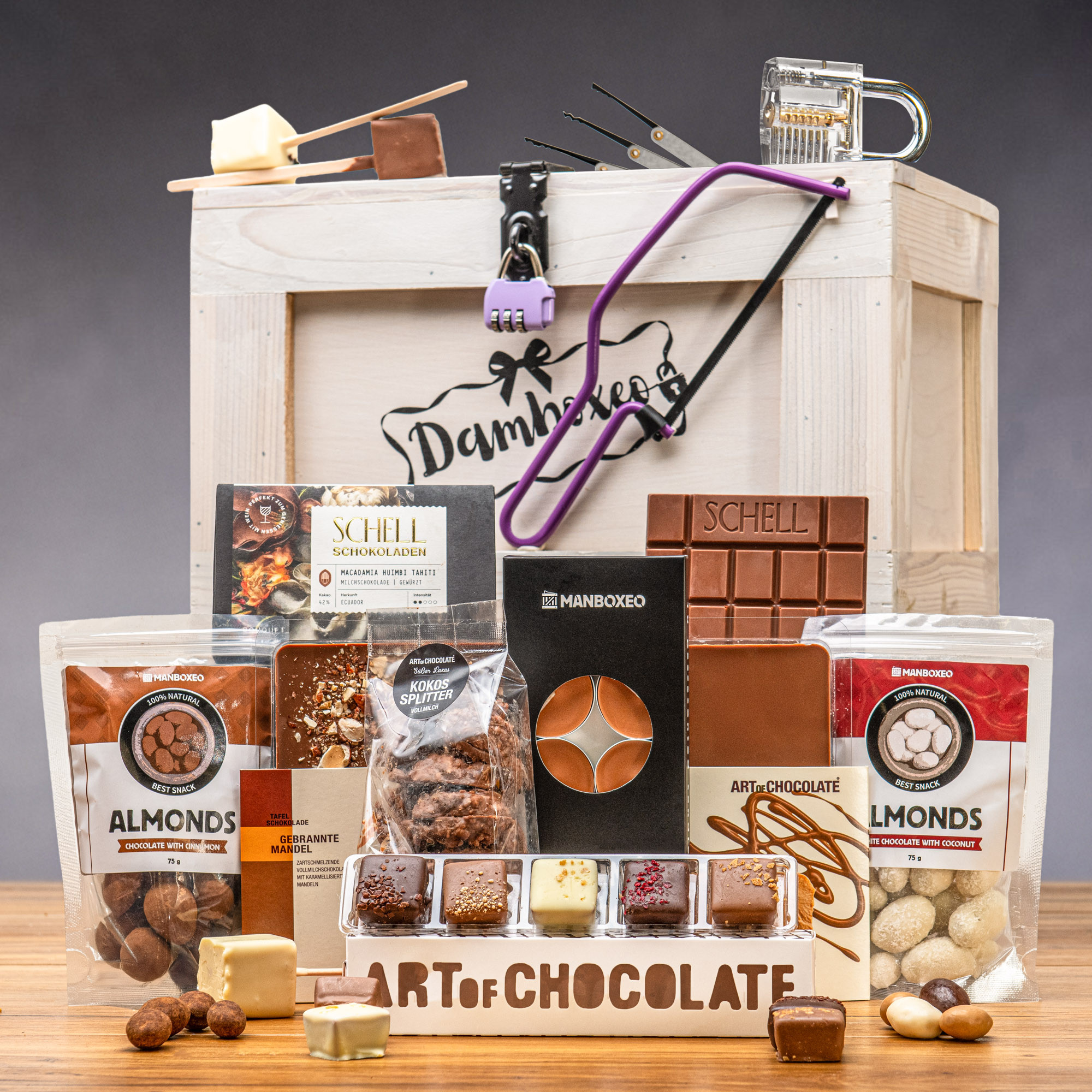 Truhlica plná čokolády