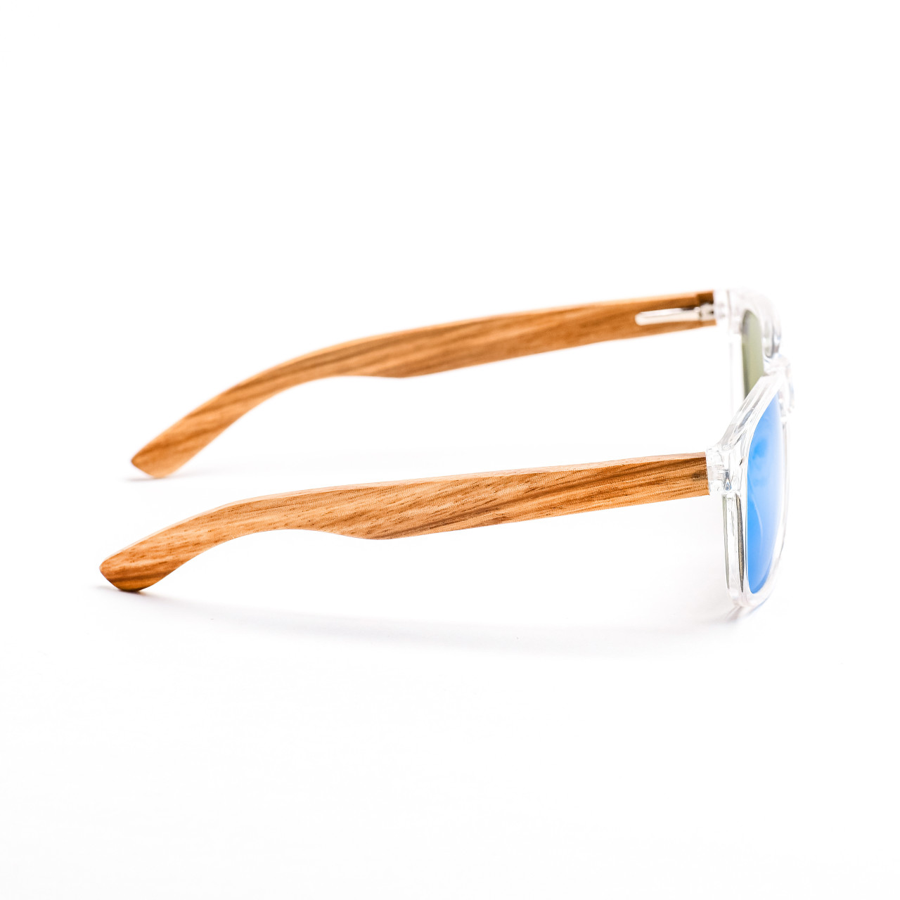 Brýle Classic – modré čočky + průhledné obroučky + zebra
