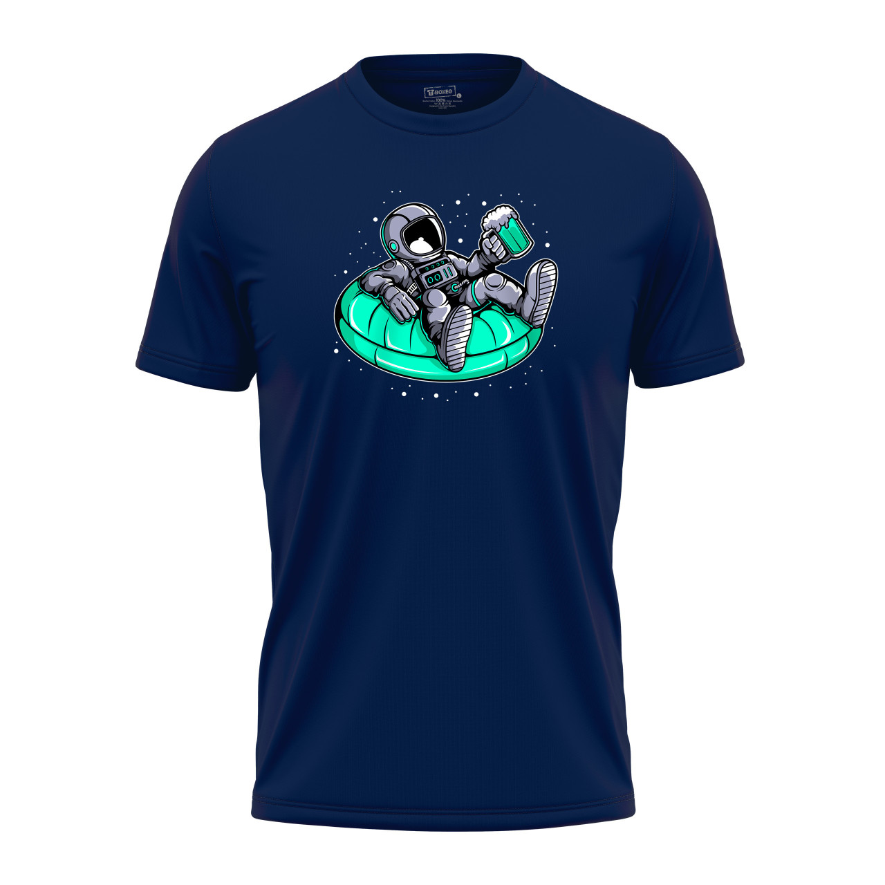 Pánské tričko s potiskem “Astronaut s pivem na lehátku”