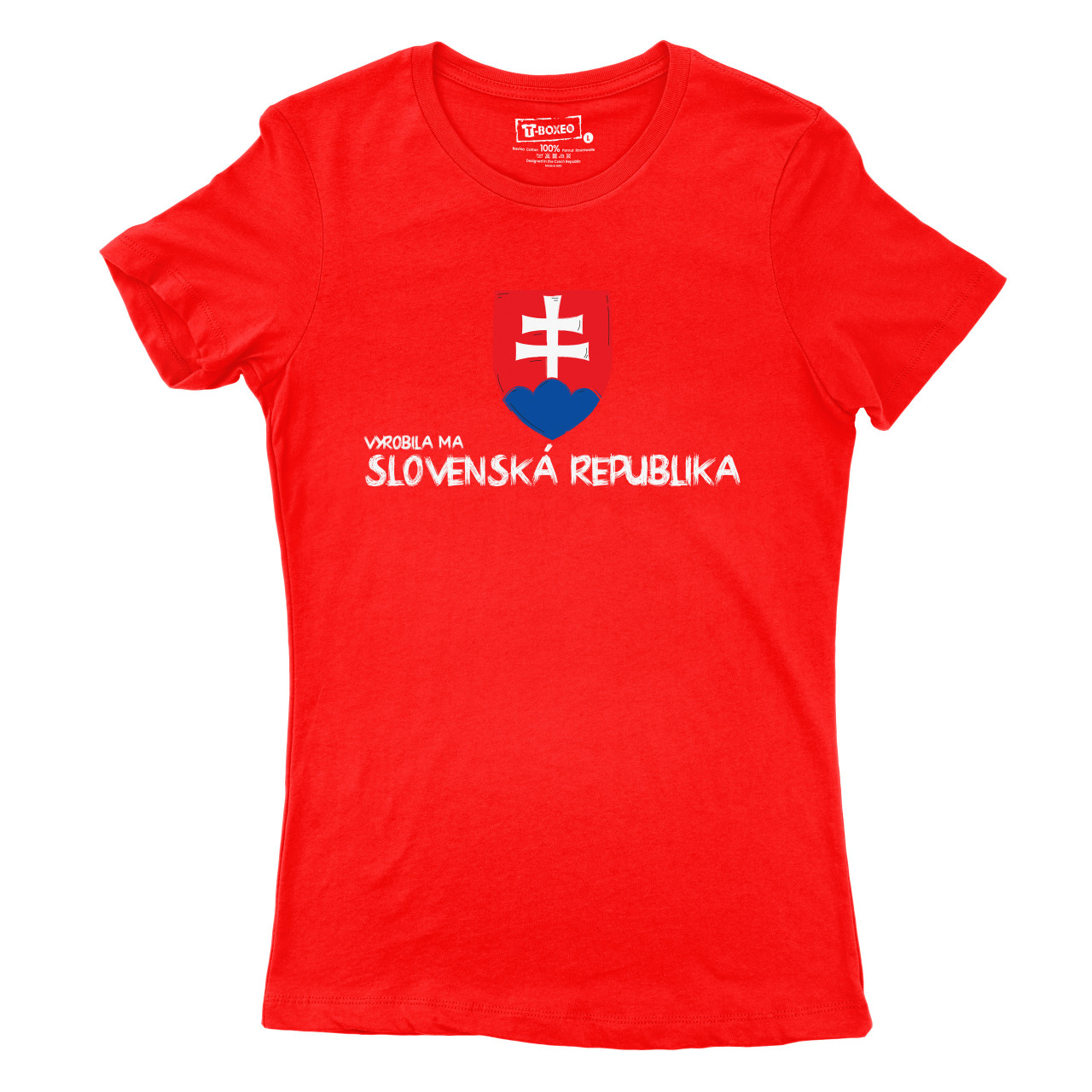 Dámské tričko s potiskem "Vyrobila mě SK" SK