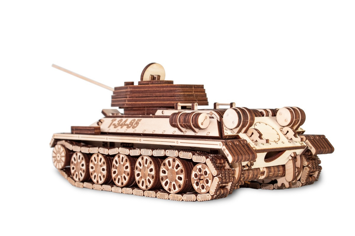 Dřevěný skládací 3D model "Tank T-34-85"