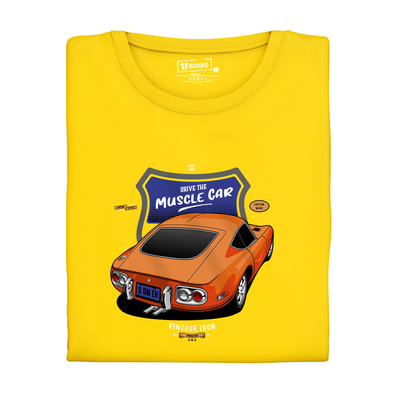 Pánské tričko s potiskem “Ride the Muscle Car"