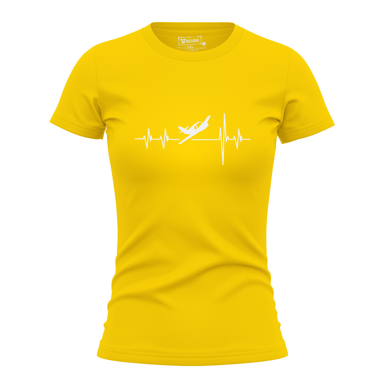 Dámské tričko s potiskem "Srdeční tep Sportovní letadlo"