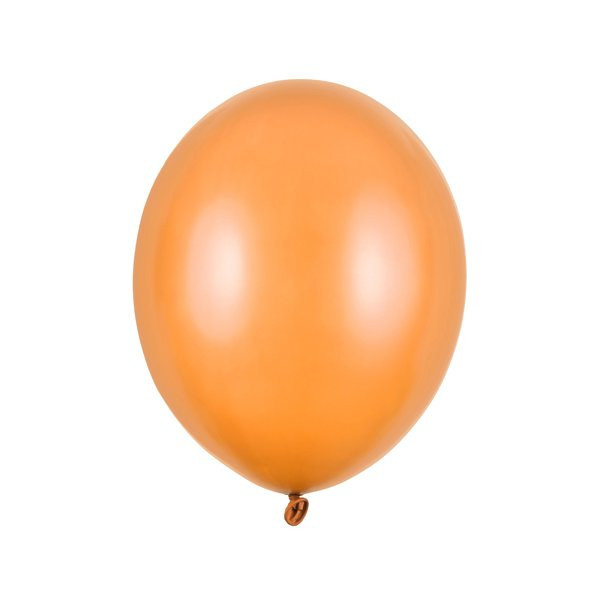 Latexový balónek - Metalická oranžová 27cm - 100 ks