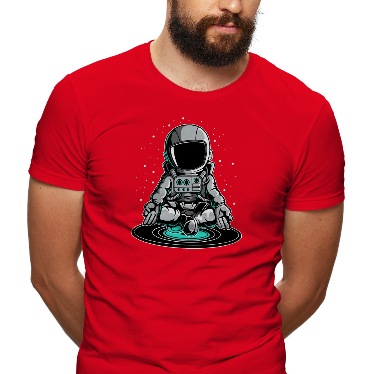 Pánské tričko s potiskem “Astronaut na vinylové desce”