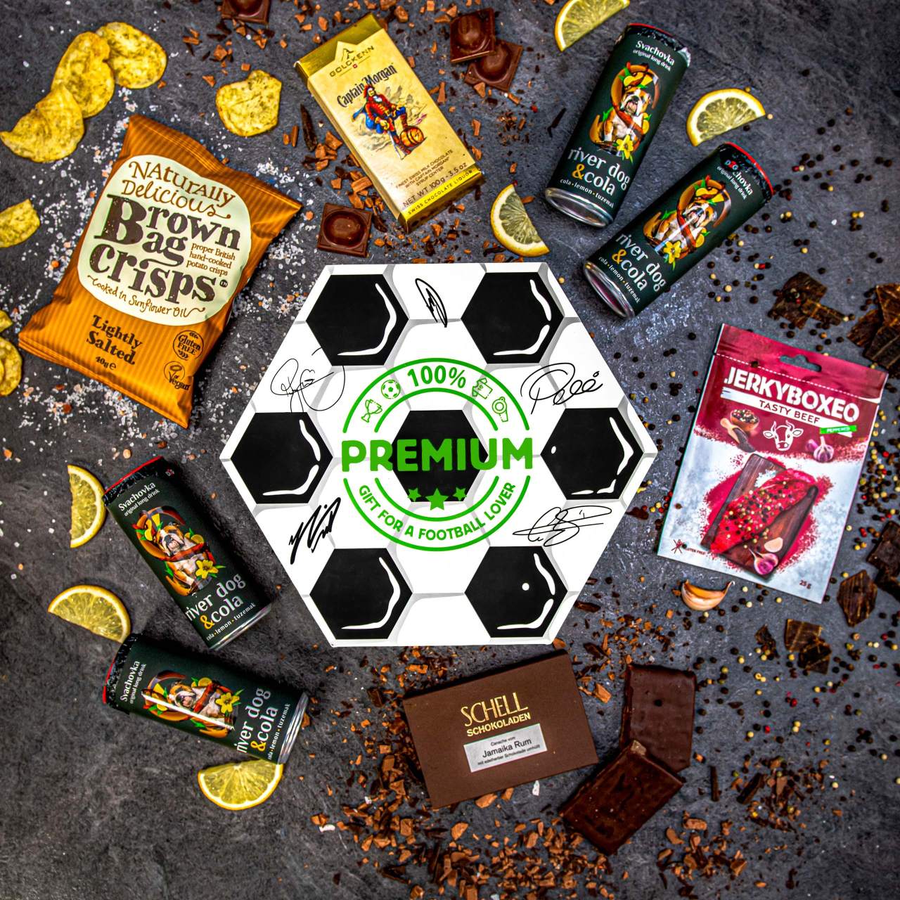 Hexagon plný rumových specialit - Fotbalový