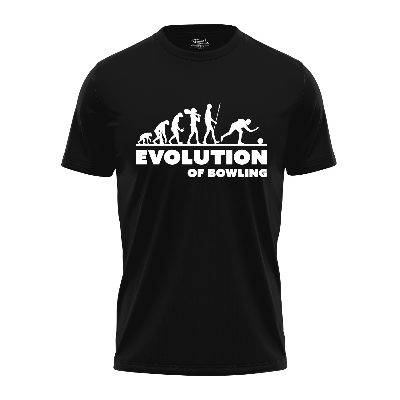 Pánské tričko s potiskem "Evoluce Hráče bowlingu"