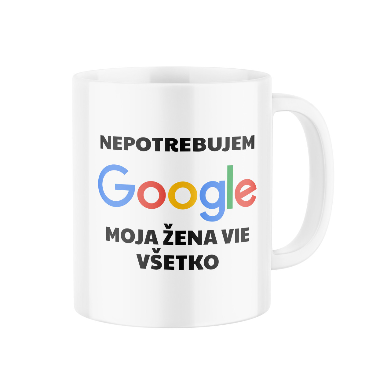 Keramický hrnek Nepotřebuji google SK