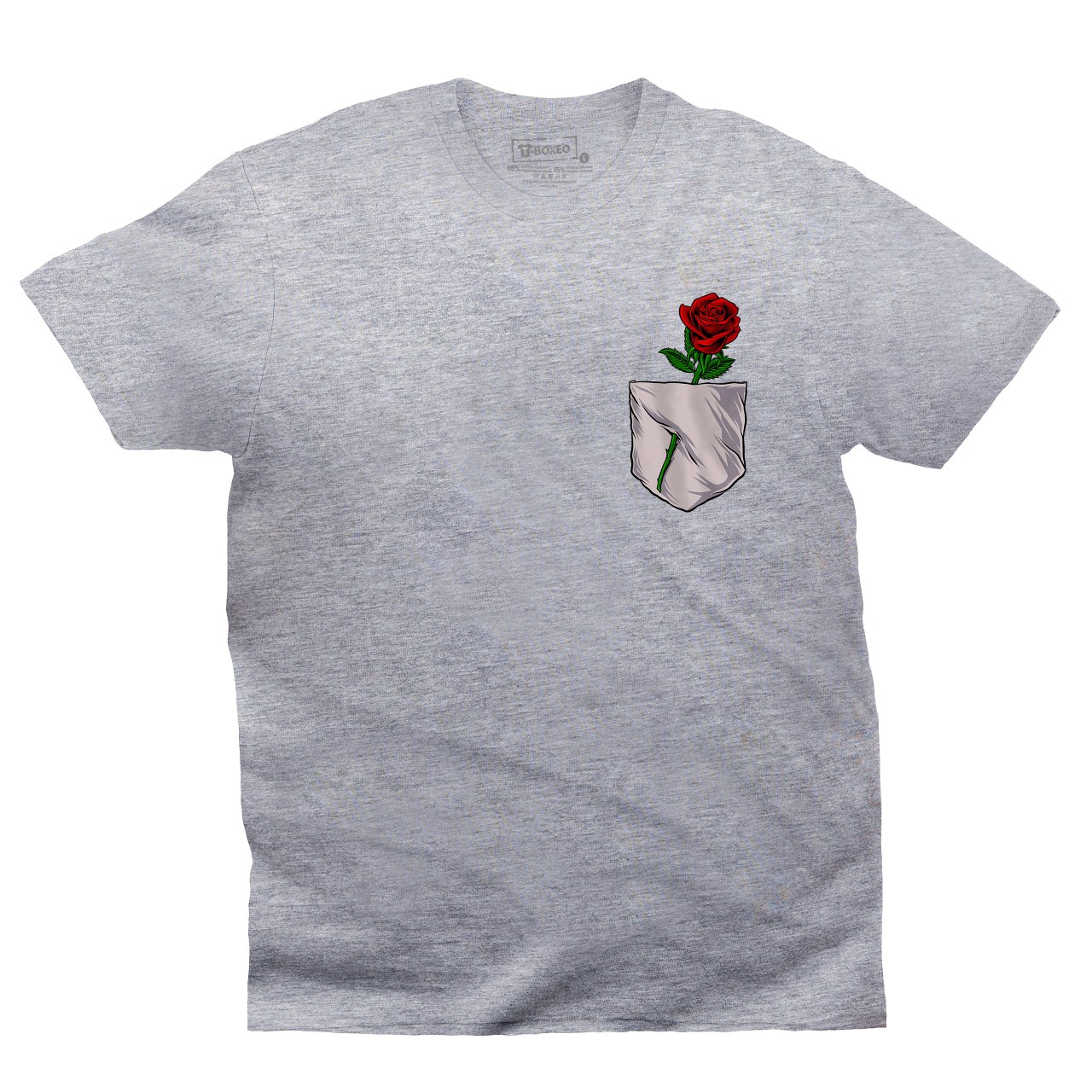 Pánské tričko s potiskem "Růže v kapsičce"