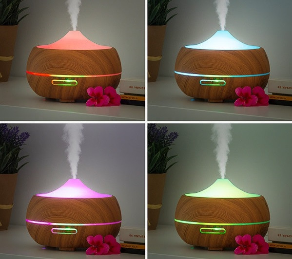 Zvlhčovač vzduchu s aromadifuzérem LED wooden-effect innovagoods (V0100980)