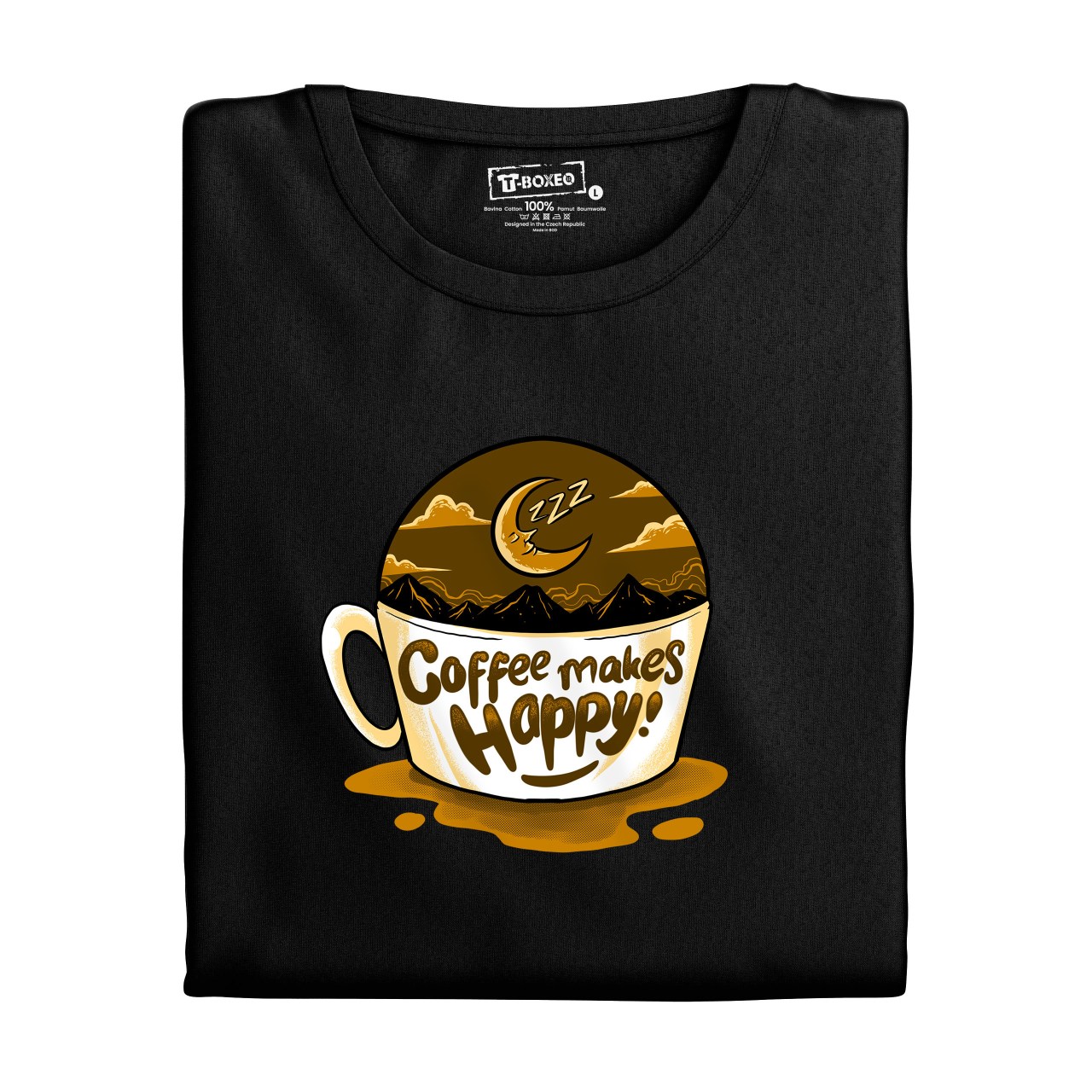 Pánské tričko s potiskem “Coffee Makes Happy”