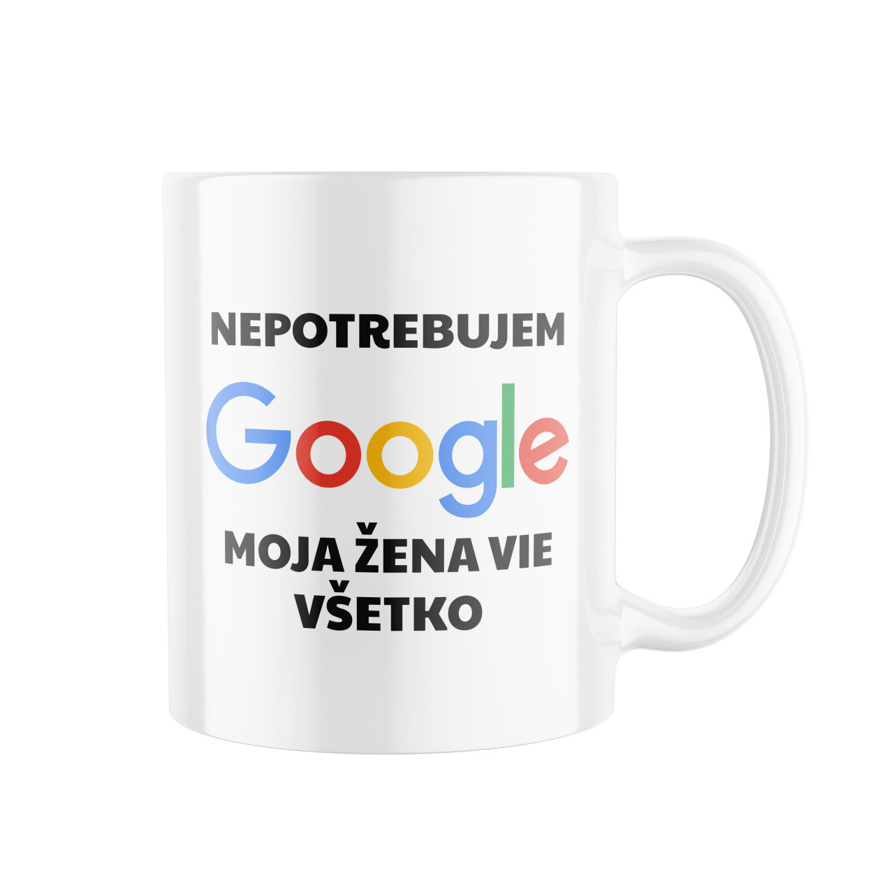 Keramický hrnek Nepotřebuji google SK