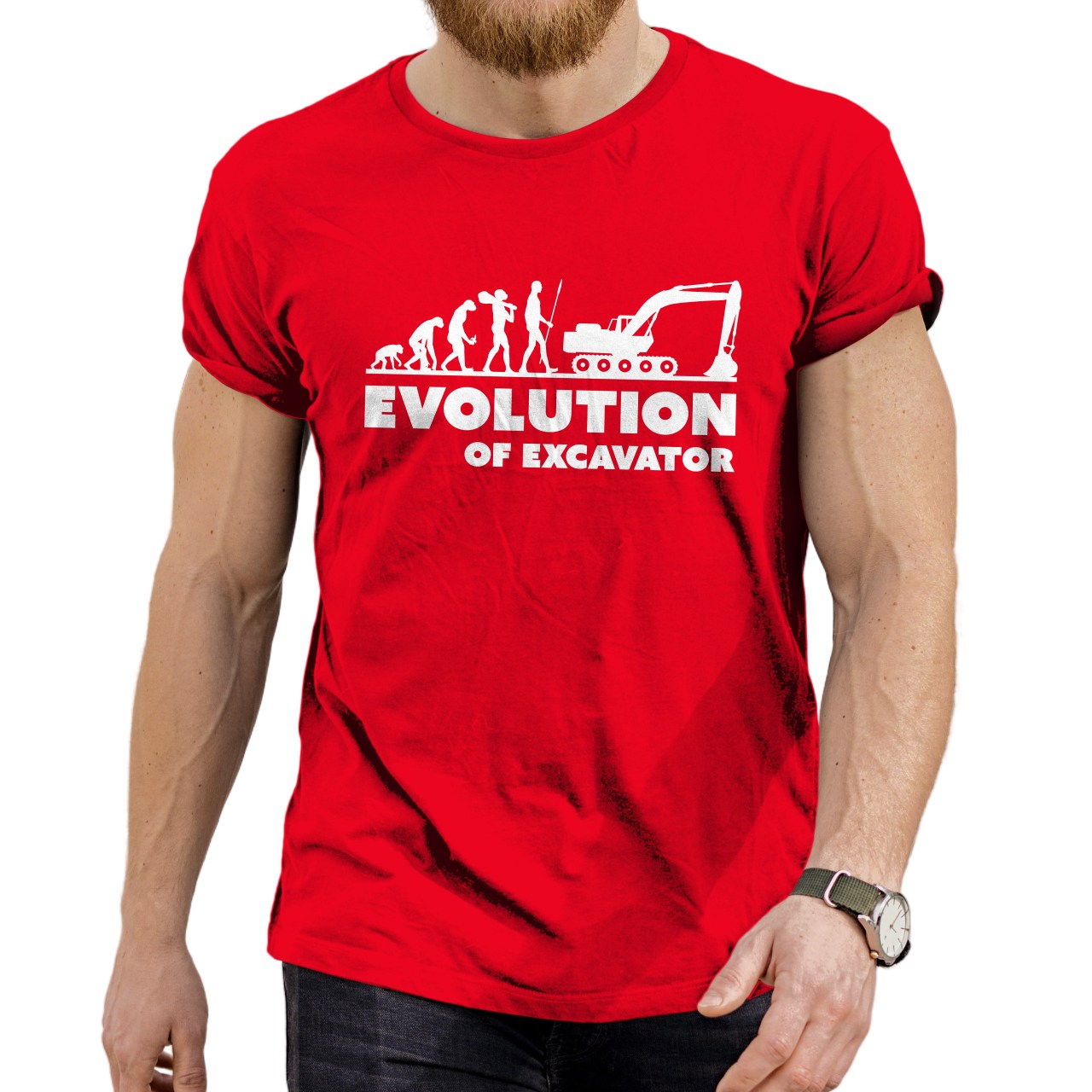 Pánské tričko s potiskem "Evoluce Bagristy"