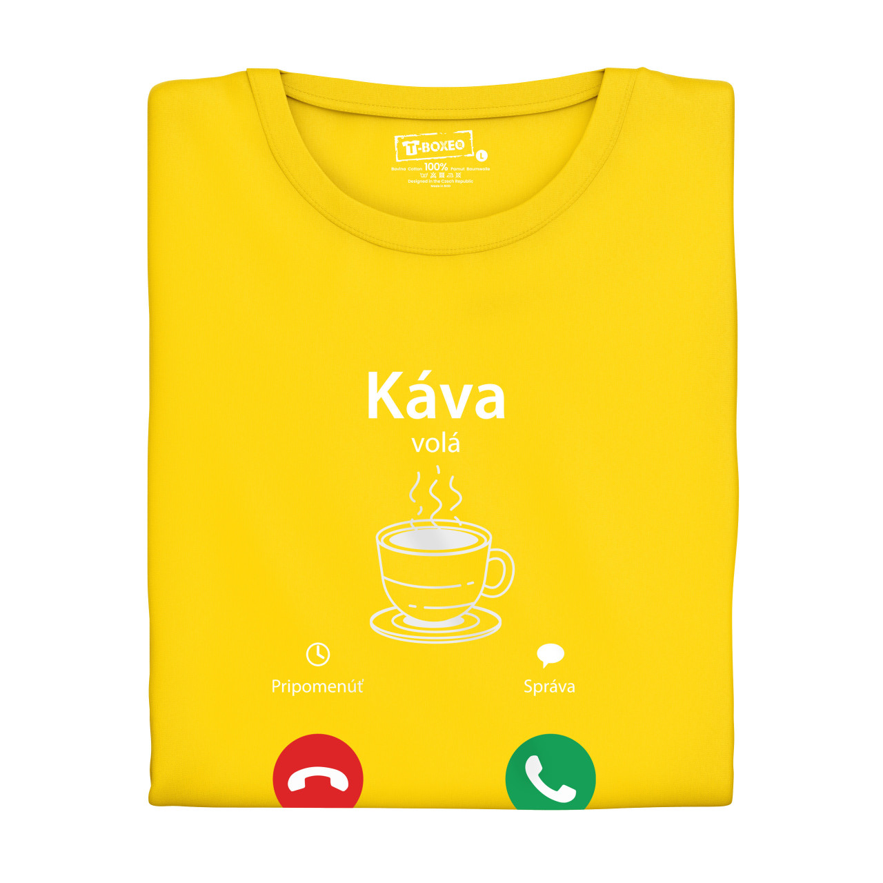 Pánské tričko s potiskem "Káva volá" SK
