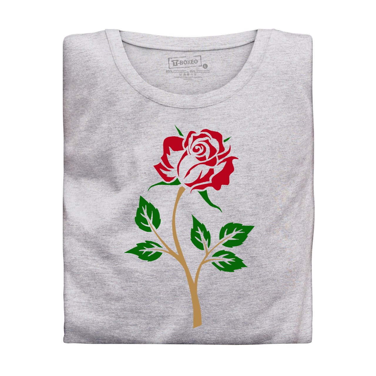 Dámské tričko s potiskem “Rudá růže”