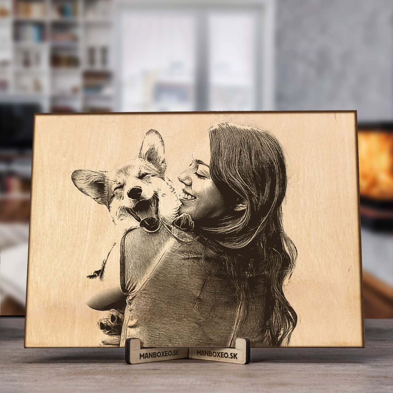 Fotka na dřevo - Domácí mazlíček A4 (220 x 310 mm)