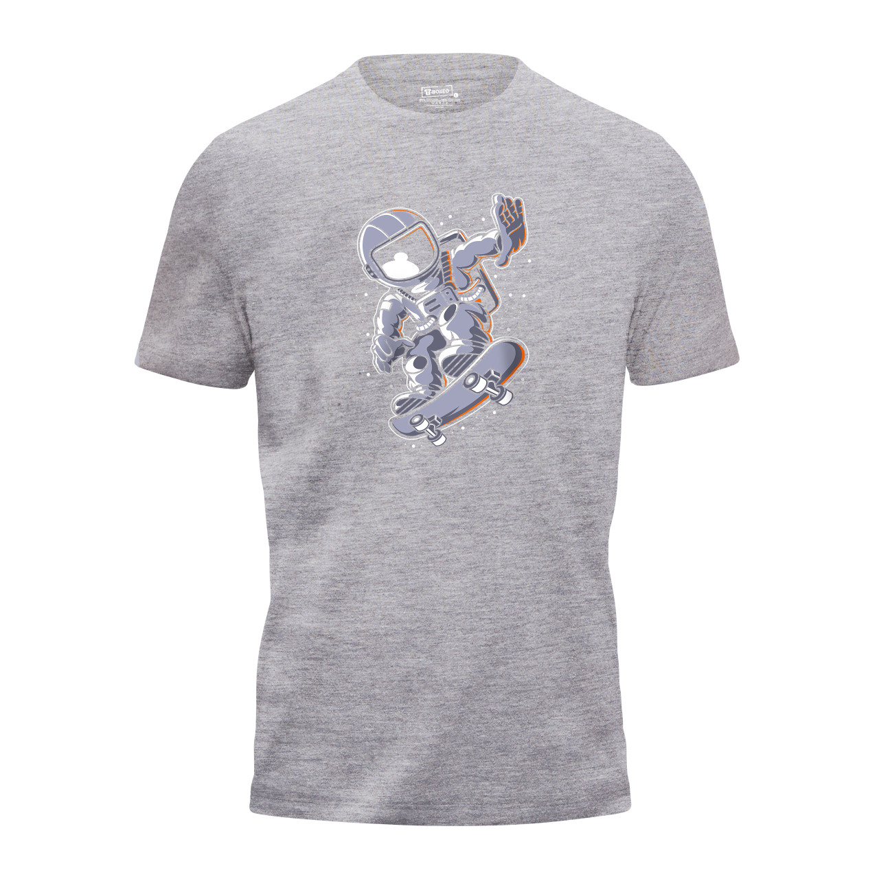 Pánské tričko s potiskem “Astronaut na skejtu, úchyt desky"