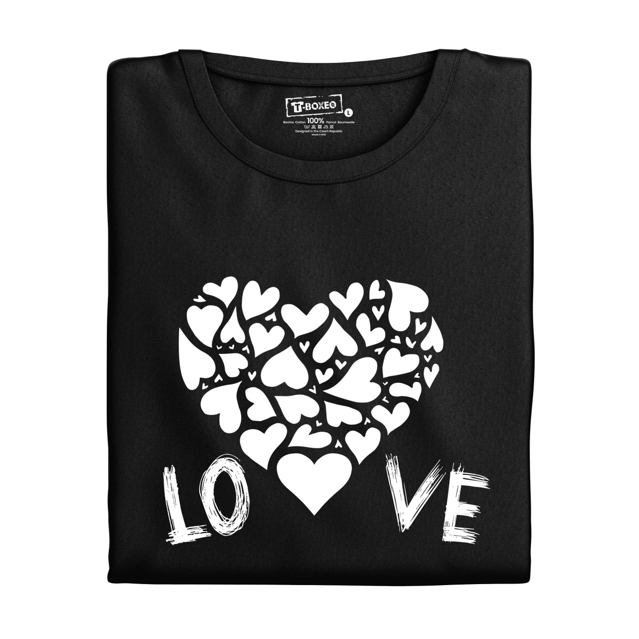 Dámské tričko s potiskem “LO VE srdce”