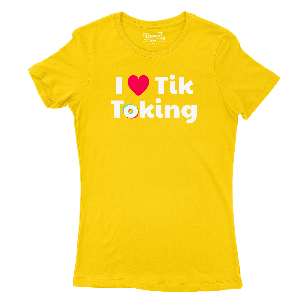 Dámské tričko s potiskem “I love Tiktoking”