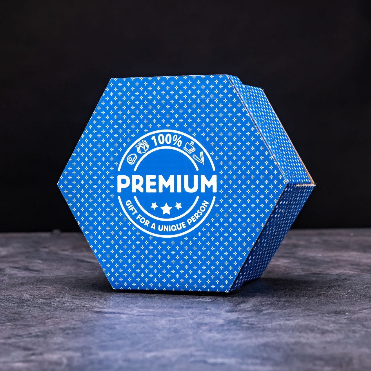 Hexagon plný kvalitních čajů - Modrý