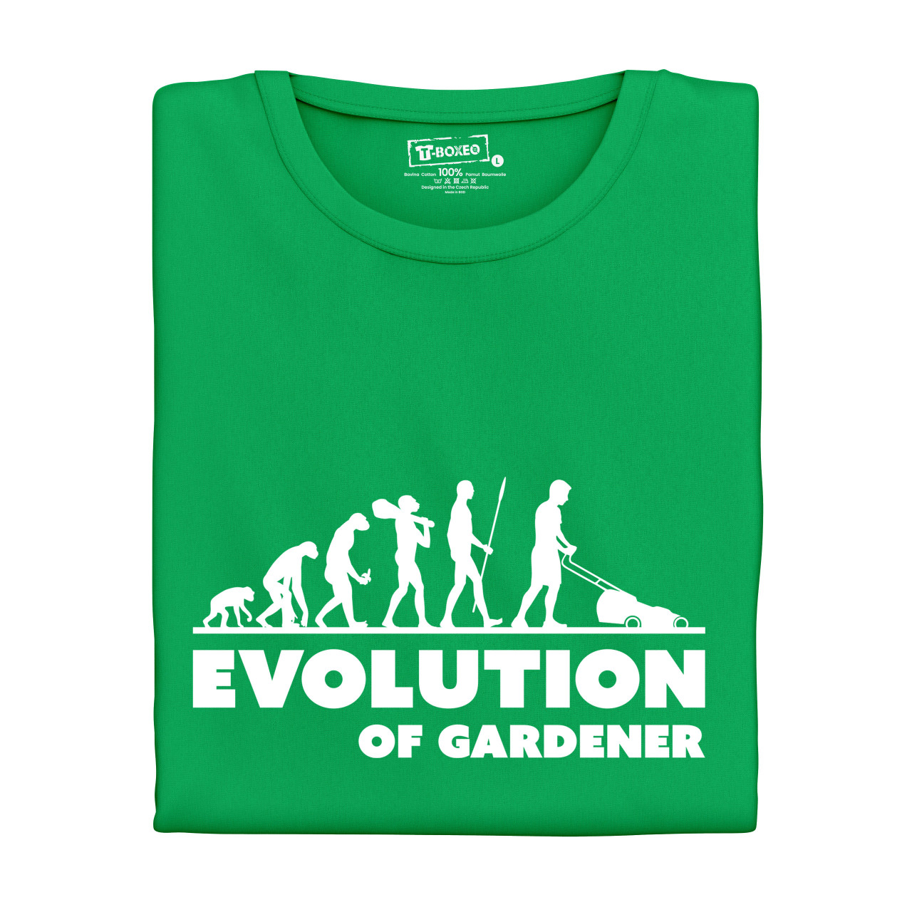 Pánské tričko s potiskem "Evoluce Zahradníka"