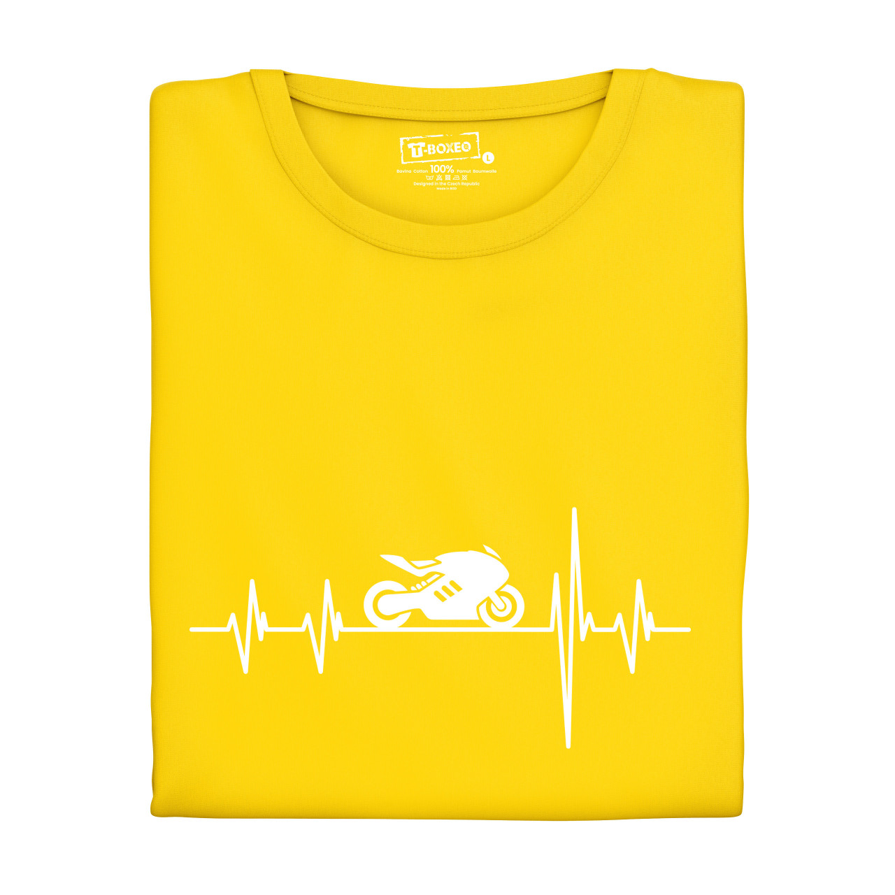 Pánské tričko s potiskem "Srdeční tep Silniční motorka"