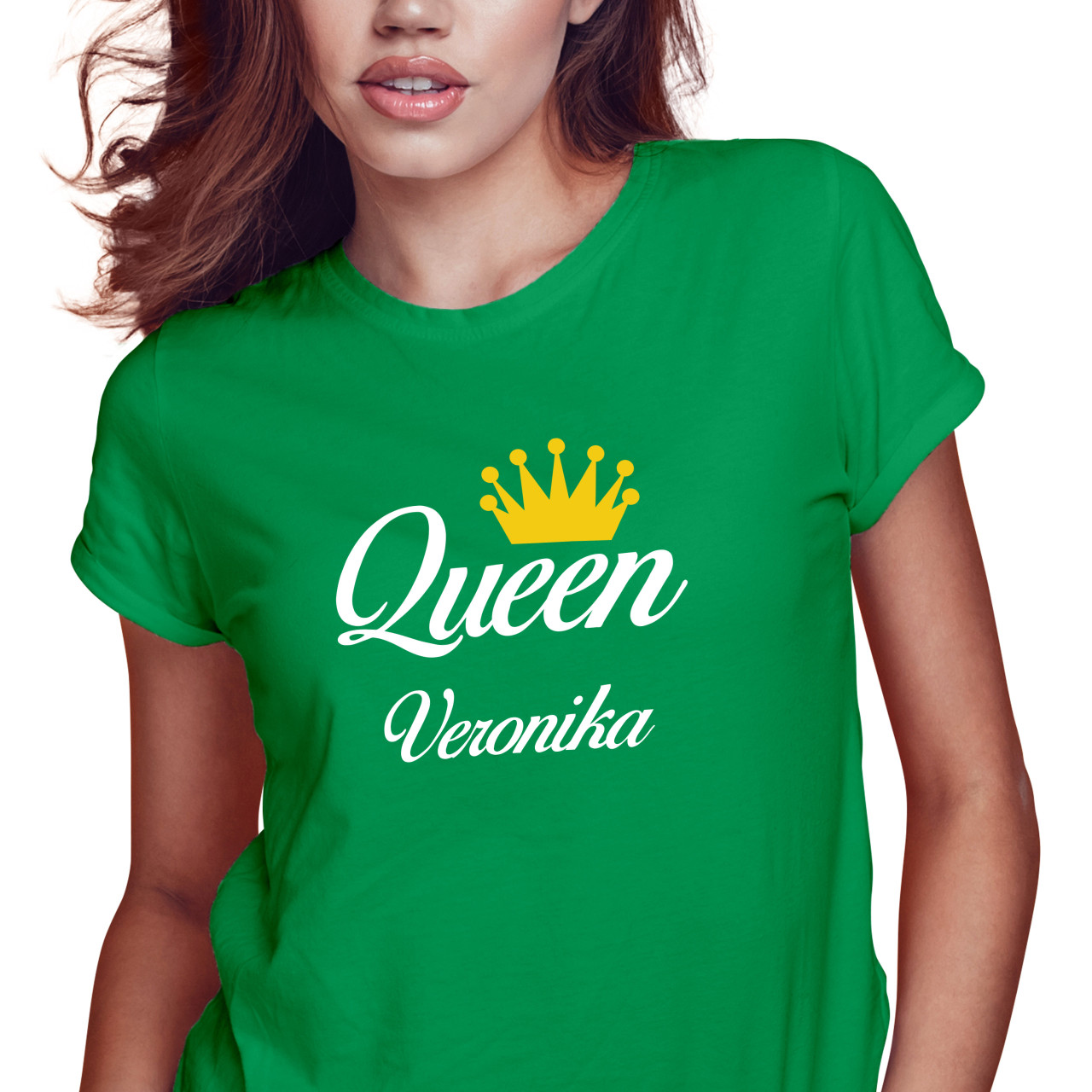 Dámské tričko s potiskem “Queen” s vlastním jménem