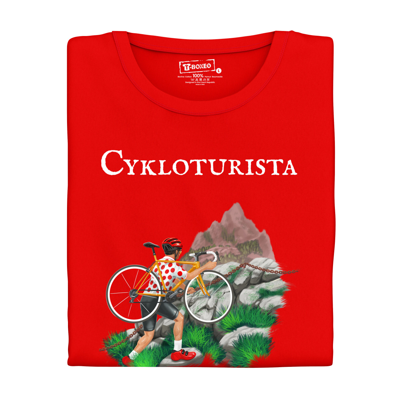 Pánské tričko s potiskem "Cykloturista" 