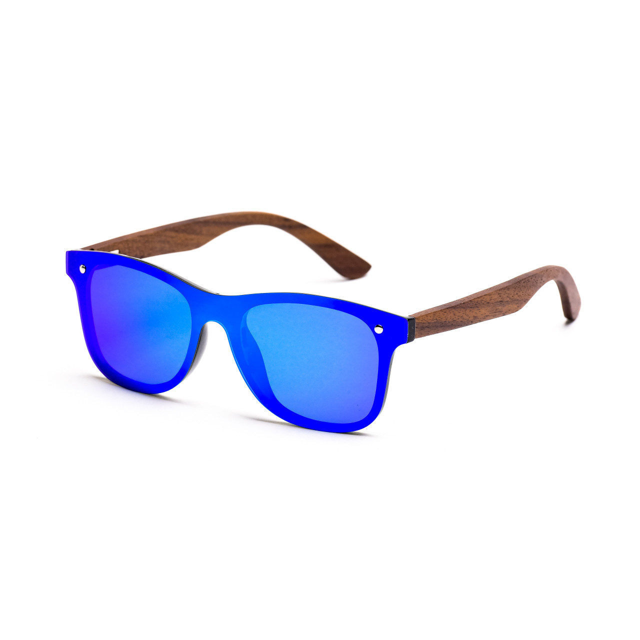 Brýle Gloss – modré čočky + tmavý ořech