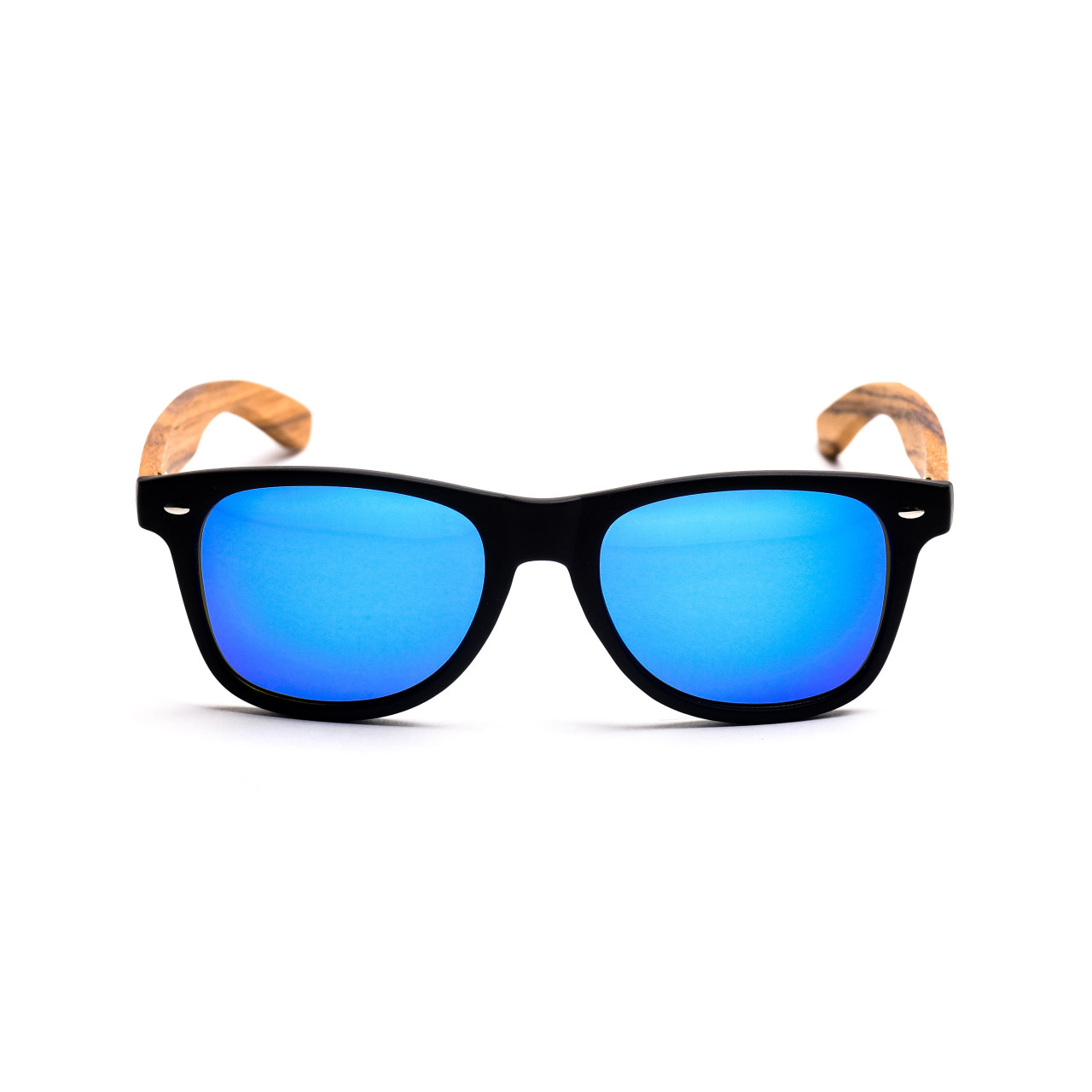Brýle Classic – modré čočky + černé obroučky + zebra s gravírováním