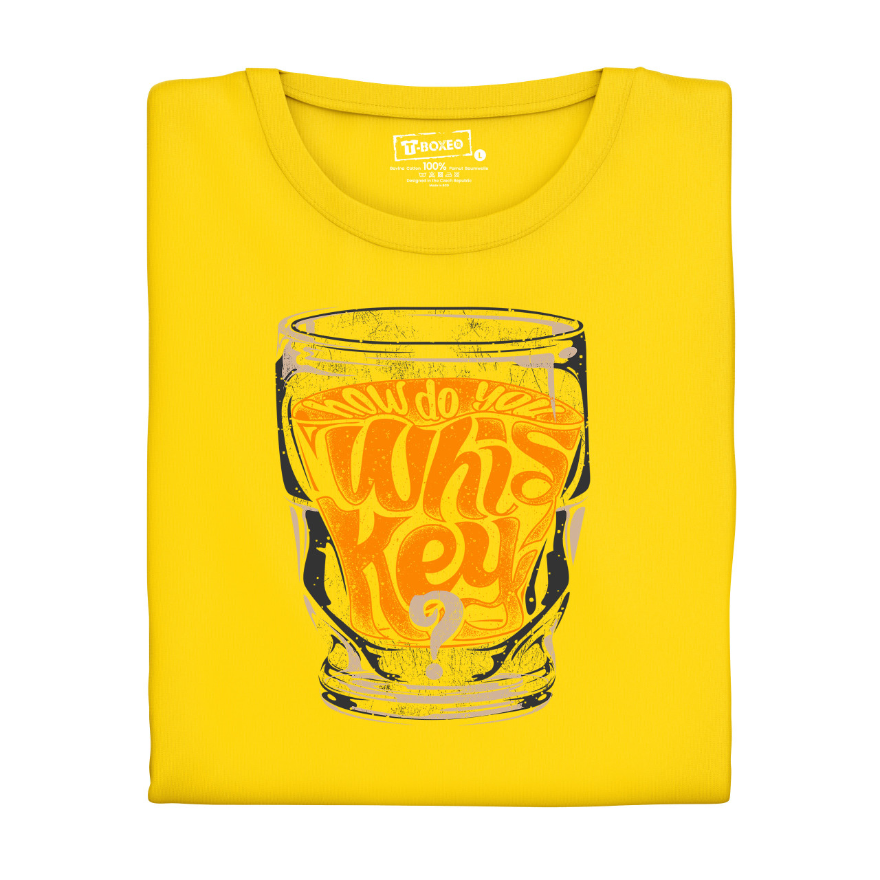 Pánské tričko s potiskem “How do you whiskey?"