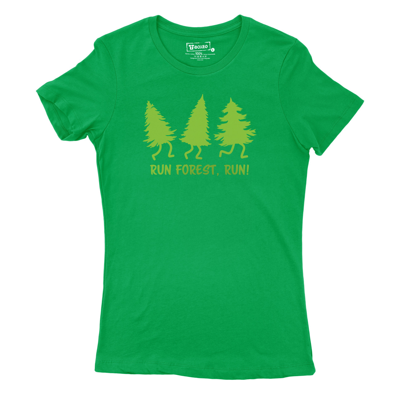 Dámské tričko s potiskem “Run, forest, run”