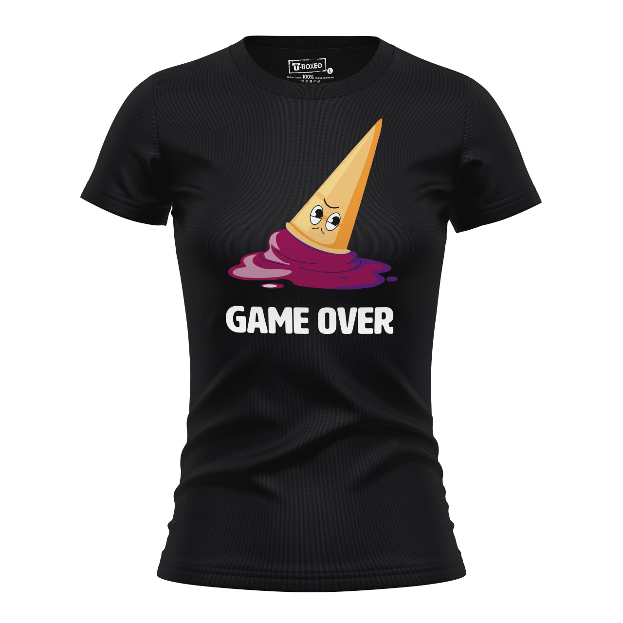 Dámské tričko s potiskem “Game Over - Zmrzlina”
