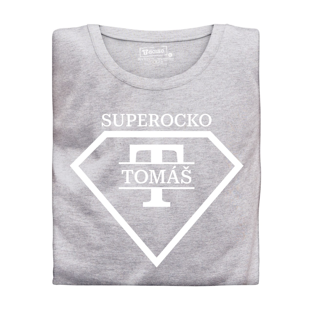 Pánské tričko s motivem "Supertáta" - se jménem a inciálem SK