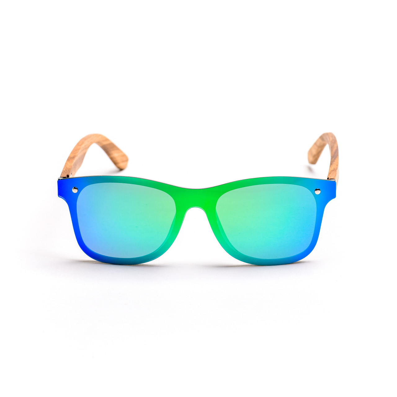 Brýle Luxury – modrozelené čočky + zebra s gravírováním