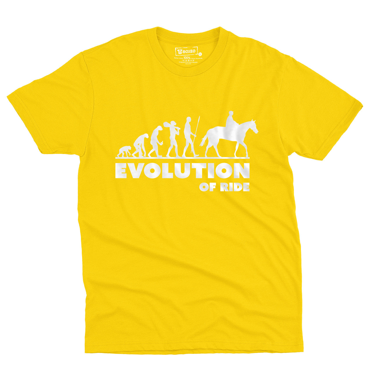Pánské tričko s potiskem "Evoluce Jezdce na koni"