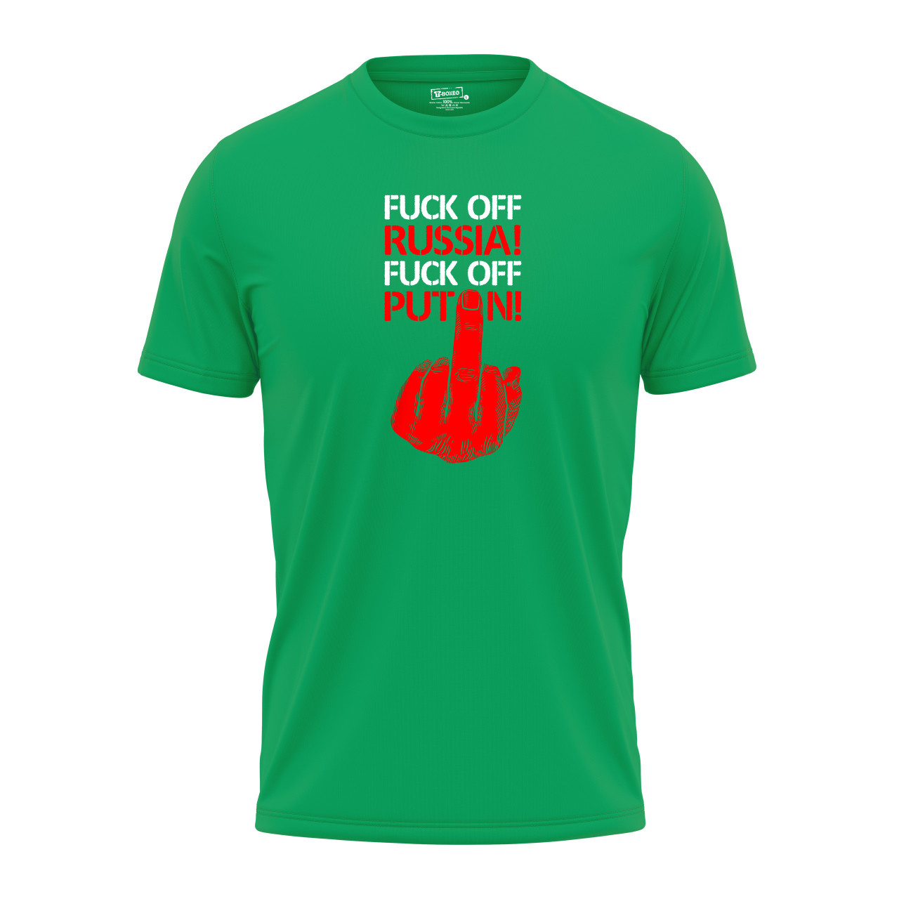 Pánské tričko s potiskem “Fuck off Russia! Fuck off Putin!”