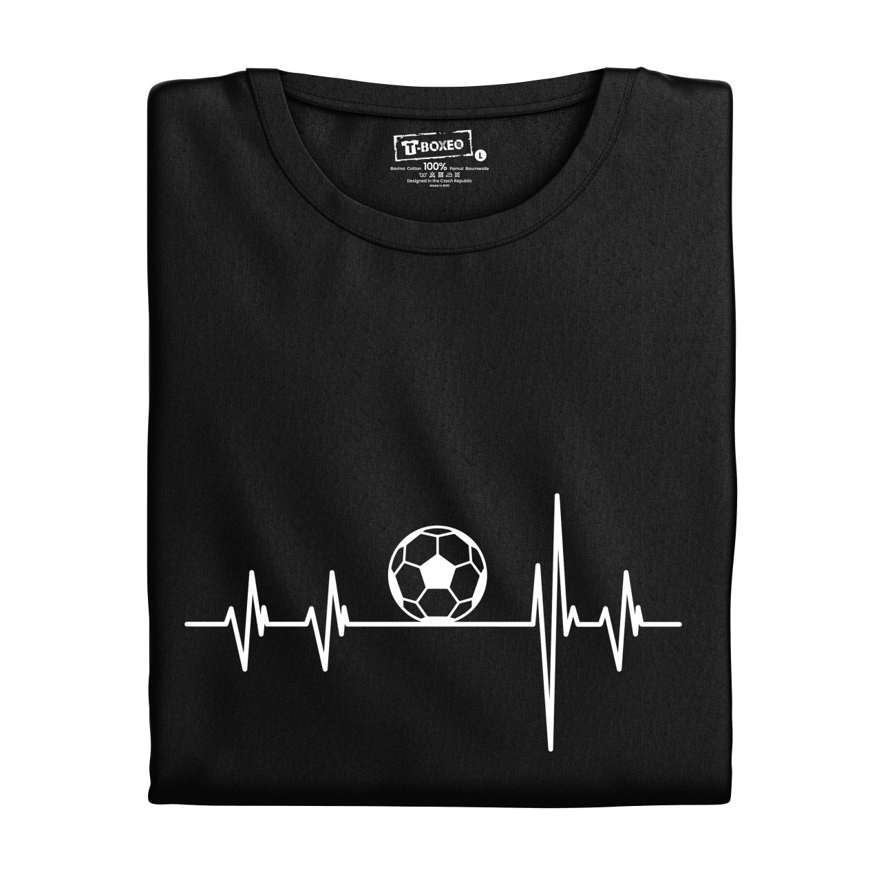 Dámské tričko s potiskem "Srdeční tep Fotbal"