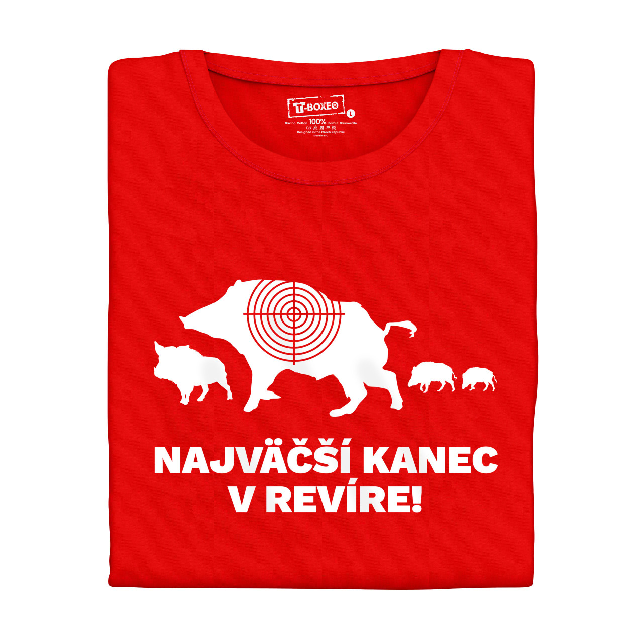Pánské tričko s potiskem "Největší kanec v revíru" SK