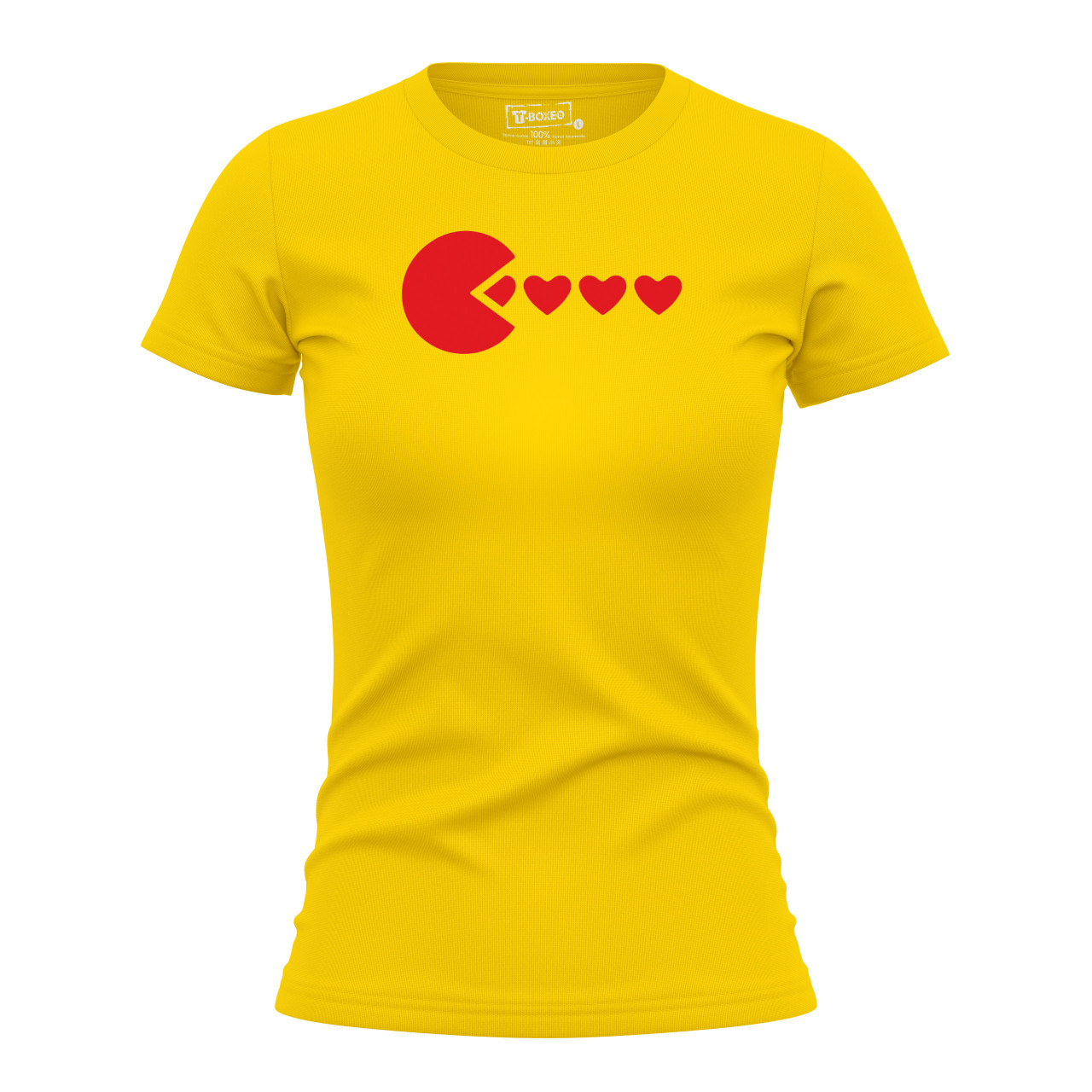Dámské tričko s potiskem “Pacman se srdíčky”