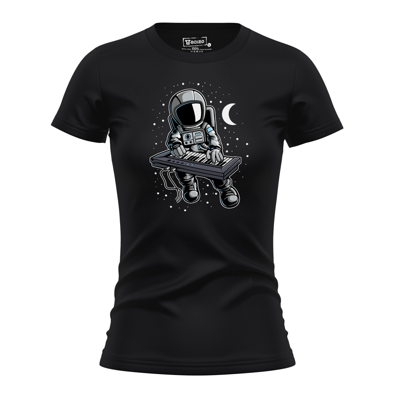 Dámské tričko s potiskem “Astronaut s keyboardem”