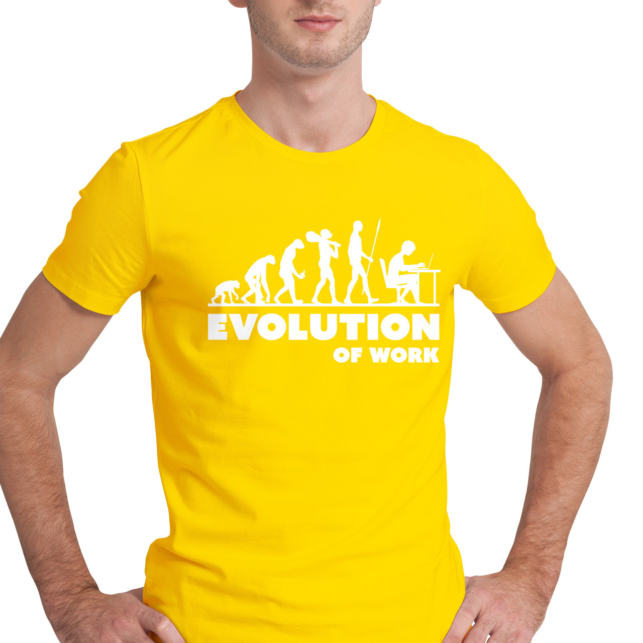 Pánské tričko s potiskem "Evoluce Kancelářského pracovníka"