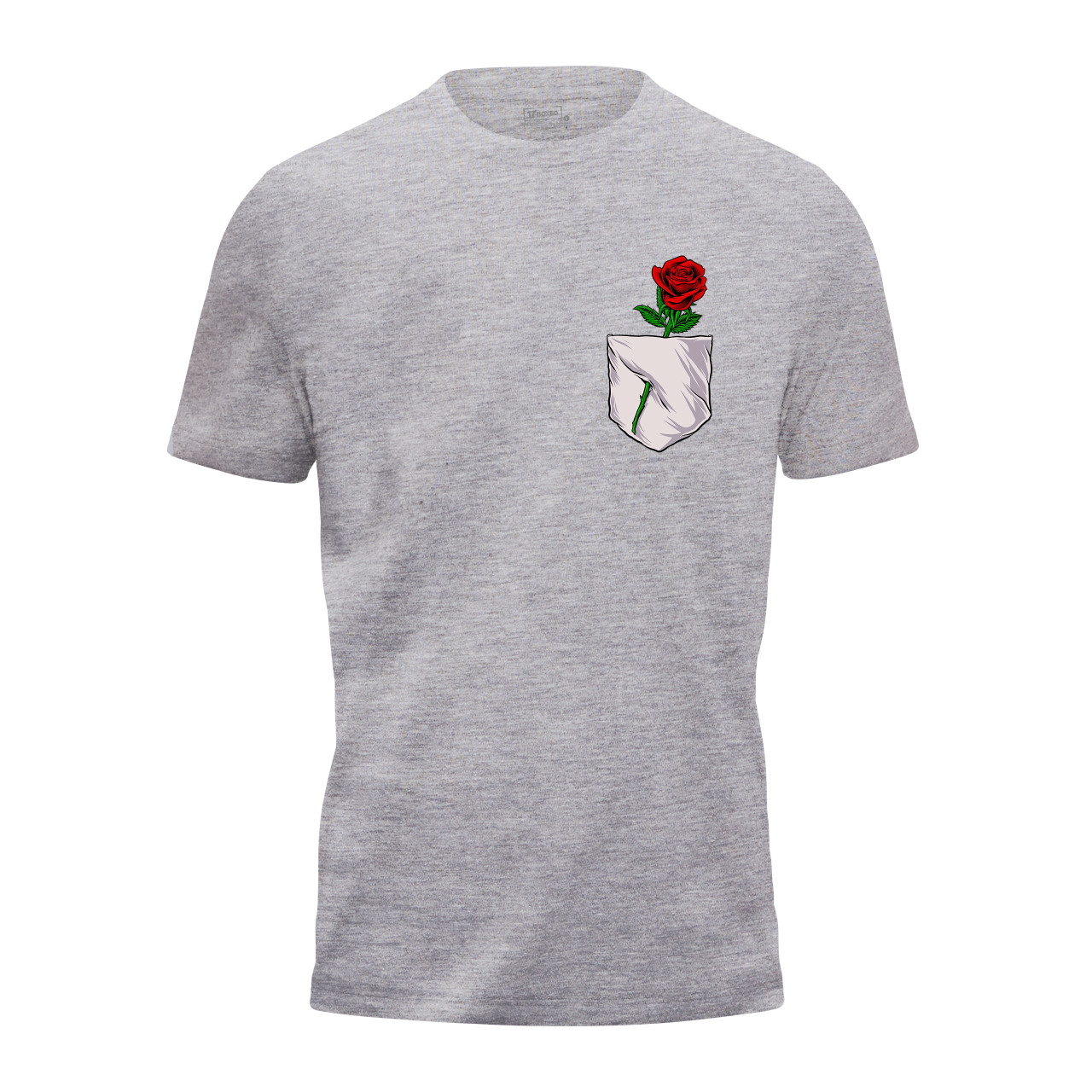Pánské tričko s potiskem "Růže v kapsičce"