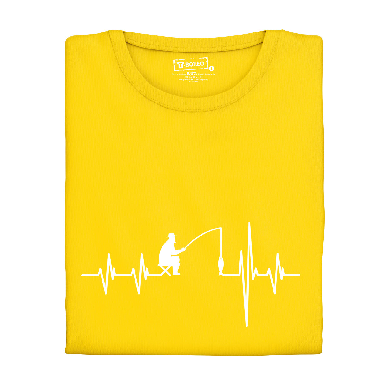 Dámské tričko s potiskem "Srdeční tep Rybář"