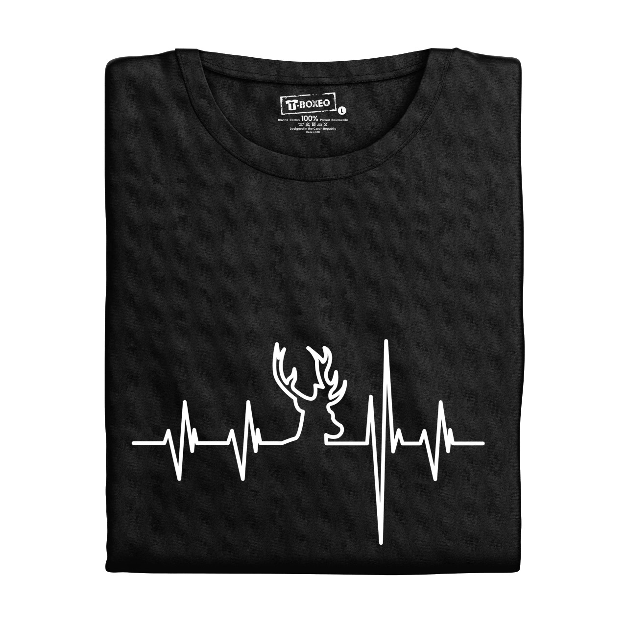 Dámské tričko s potiskem "Srdeční tep Jelen"