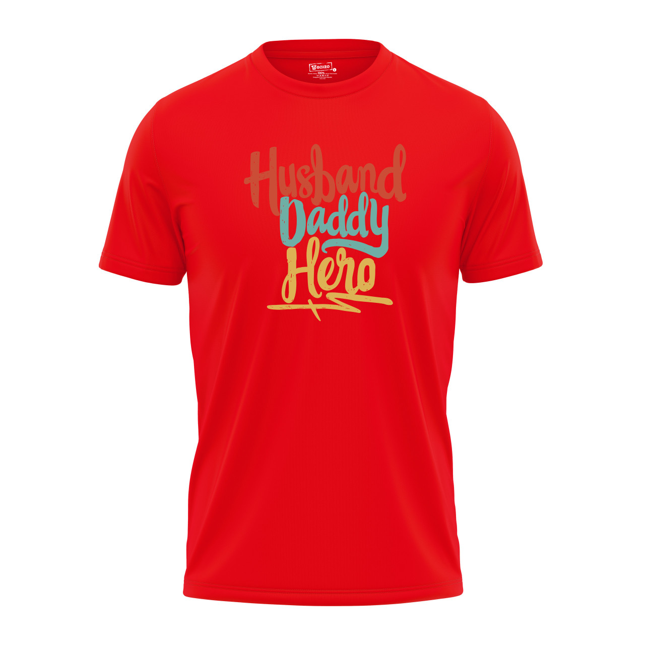 Pánské tričko s potiskem “Husband, Daddy, Hero”