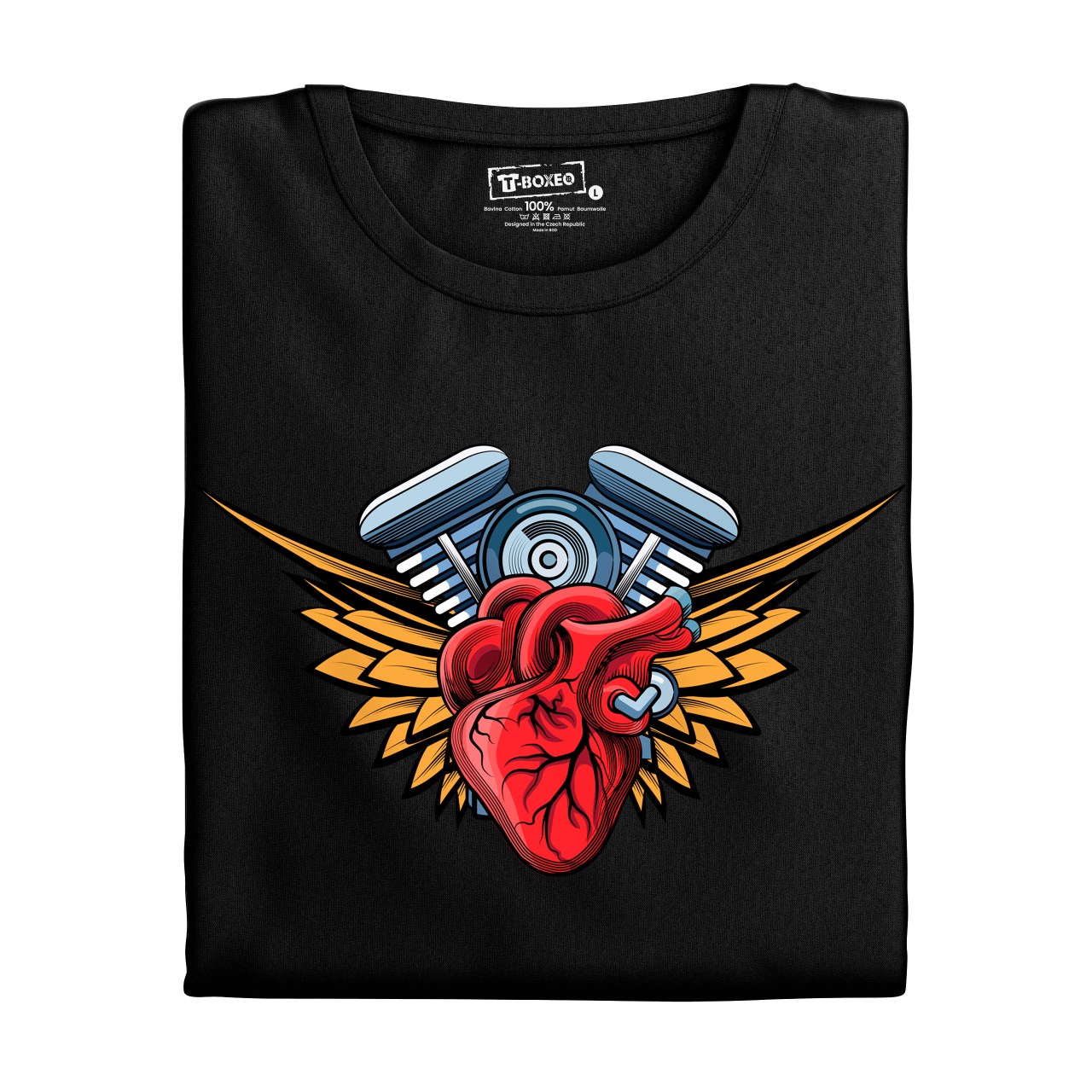 Pánské tričko s potiskem “Motorové srdce"