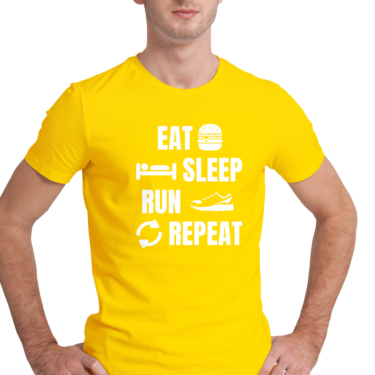 Pánské tričko s potiskem "Eat, sleep, Run"