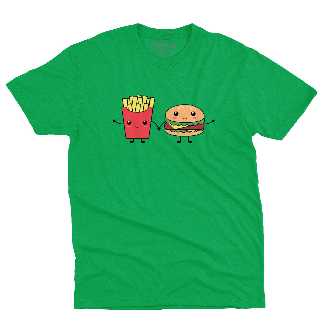 Pánské tričko s potiskem “Kamarádi hranolky a burger”