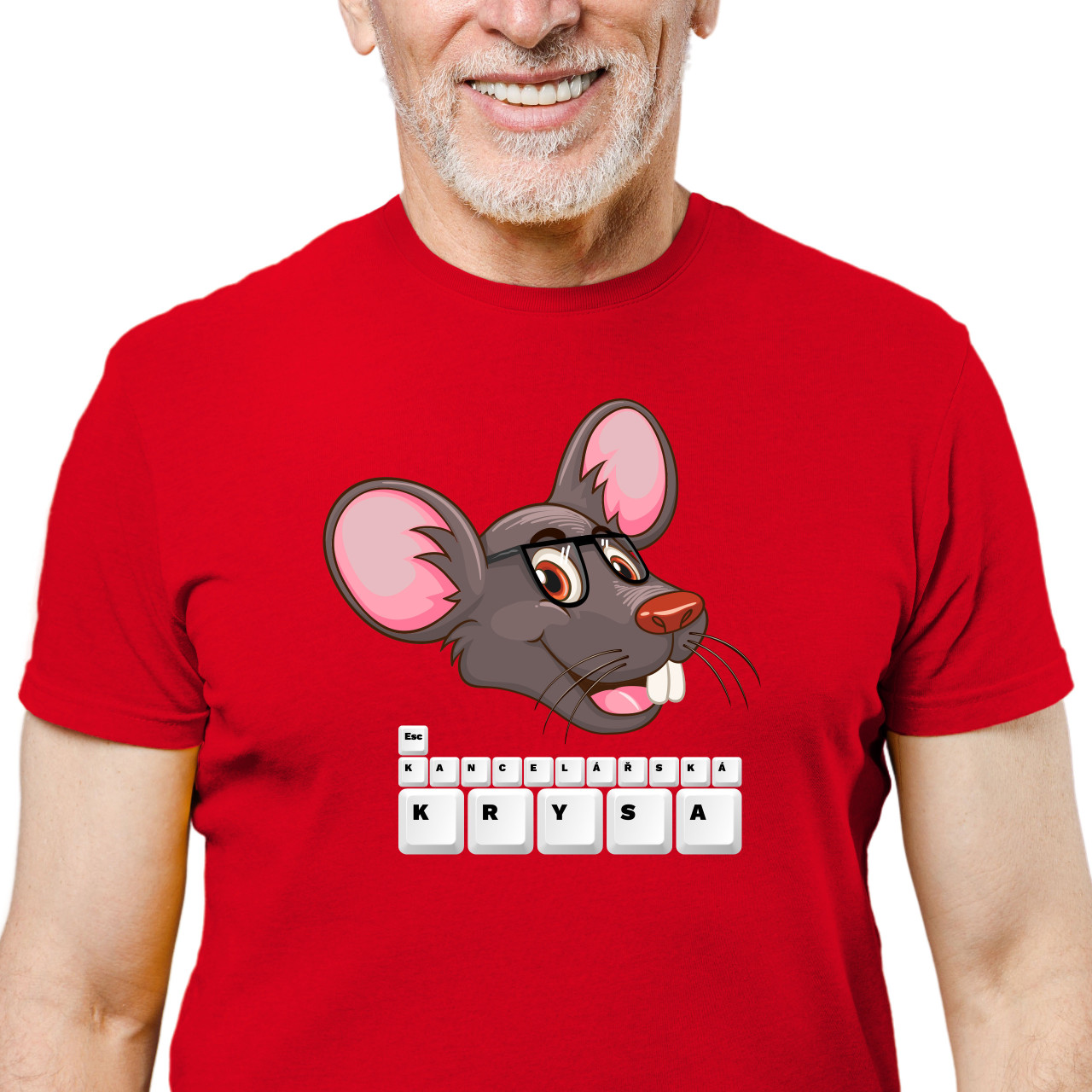 Pánské tričko s potiskem “Kancelářská krysa”